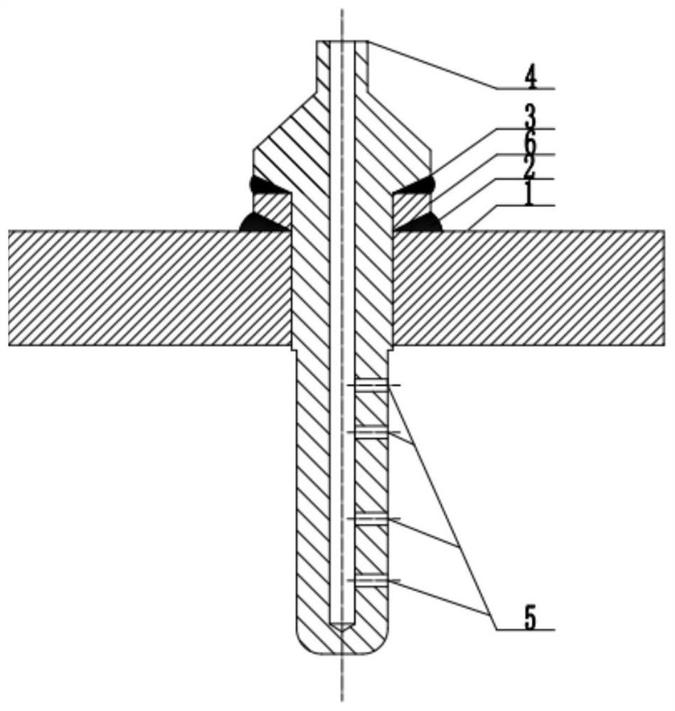 Steam sampling pipe device for high-temperature and high-pressure steam pipeline of thermal power plant