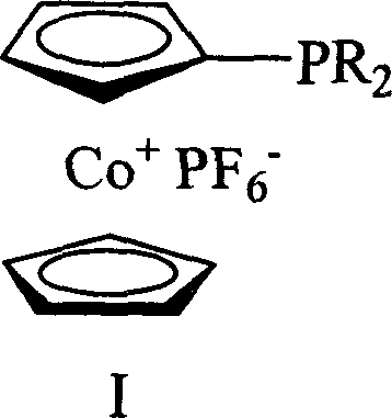 Cobaltocene cation monophosphine ligand and its synthesis and uses