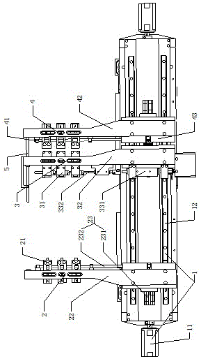 A wire drawing and cutting device