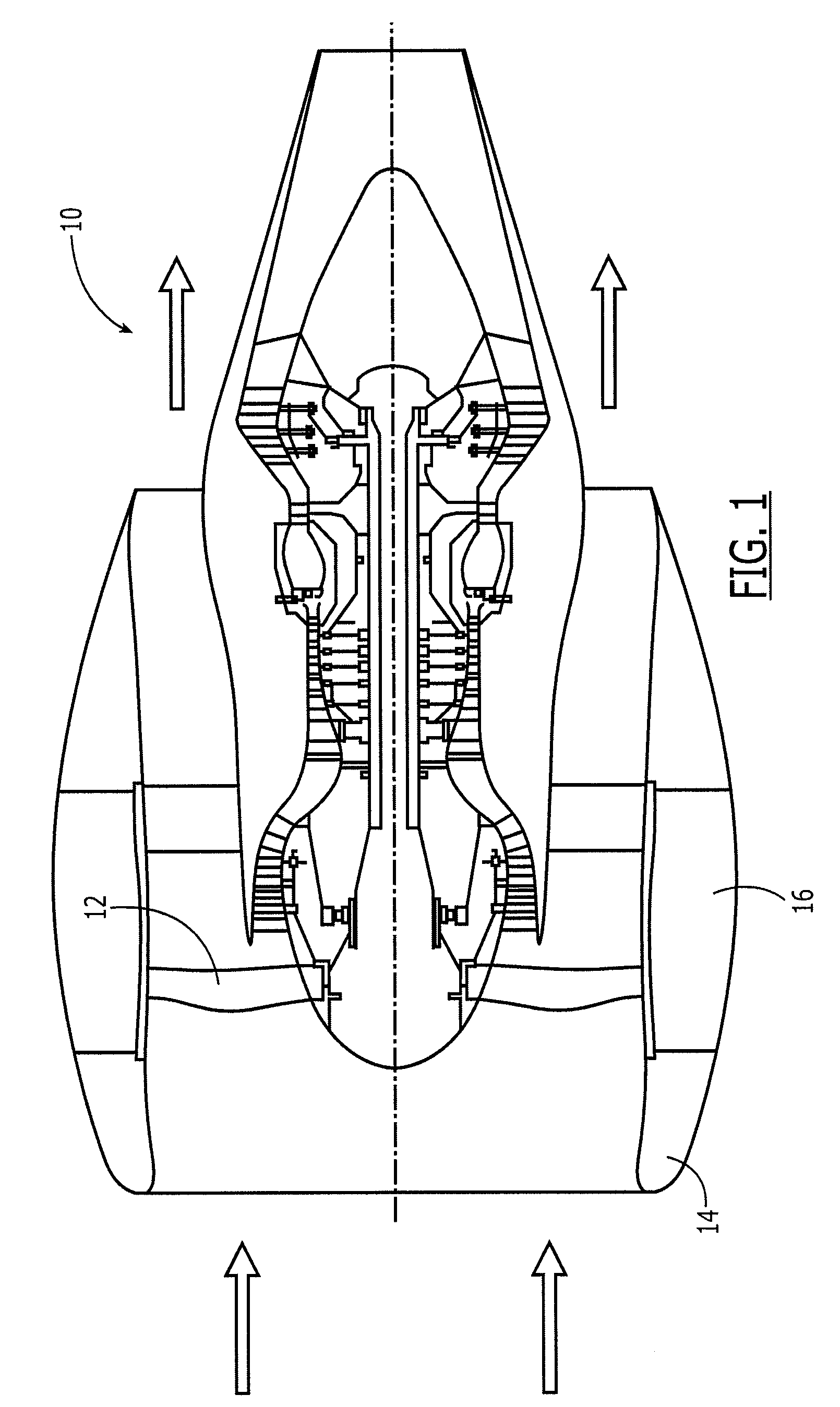 Engine assembly, acoustical liner and associated method of fabrication