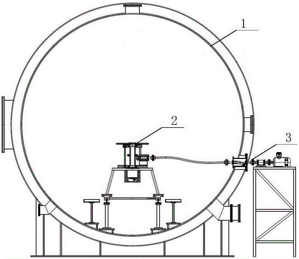 Electric rotating table under vacuum low-temperature environment