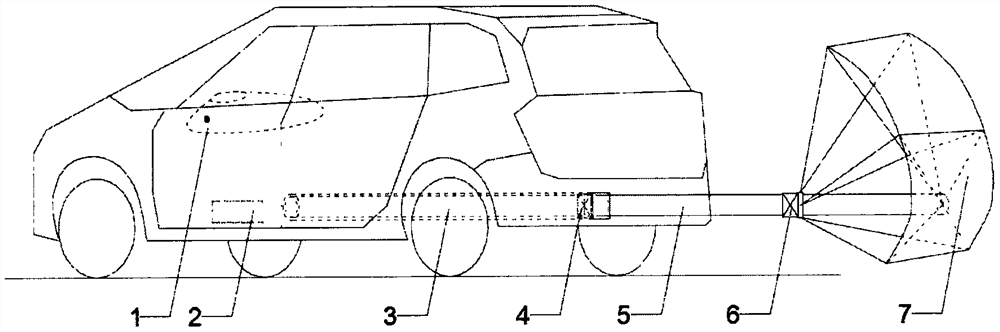 Wind resistance deceleration system capable of shortening braking distance of vehicle