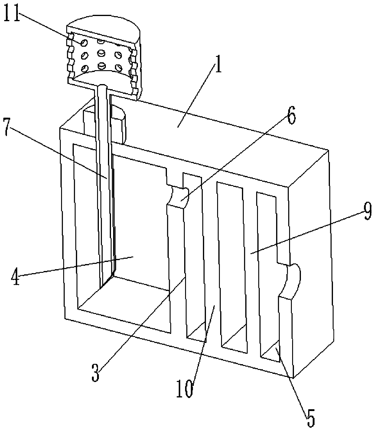 Anesthetic waste gas extraction device for anesthesia department