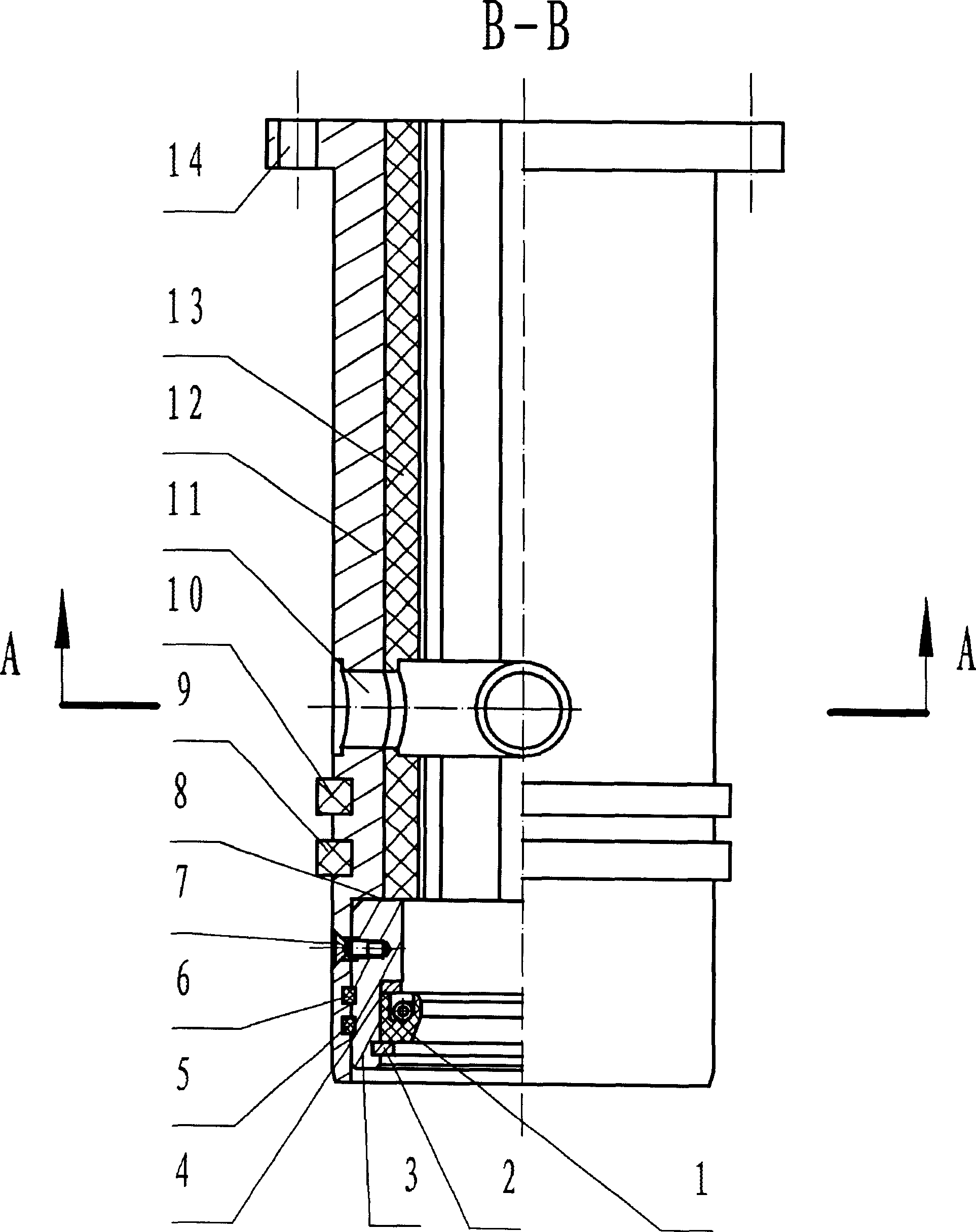 Water lubricating dynamic sealing rubber alloy bearing