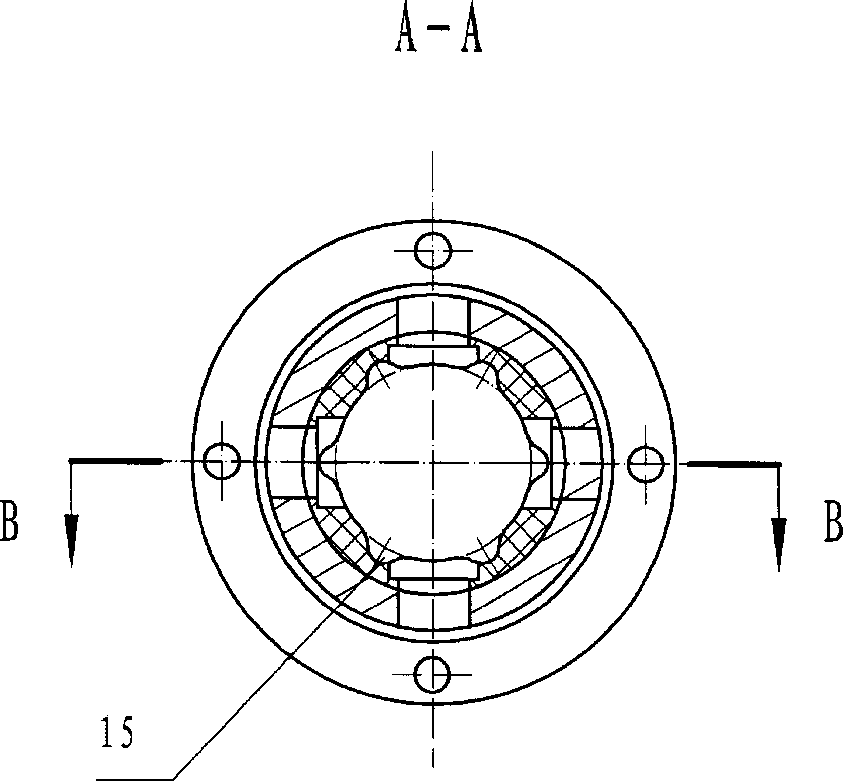 Water lubricating dynamic sealing rubber alloy bearing