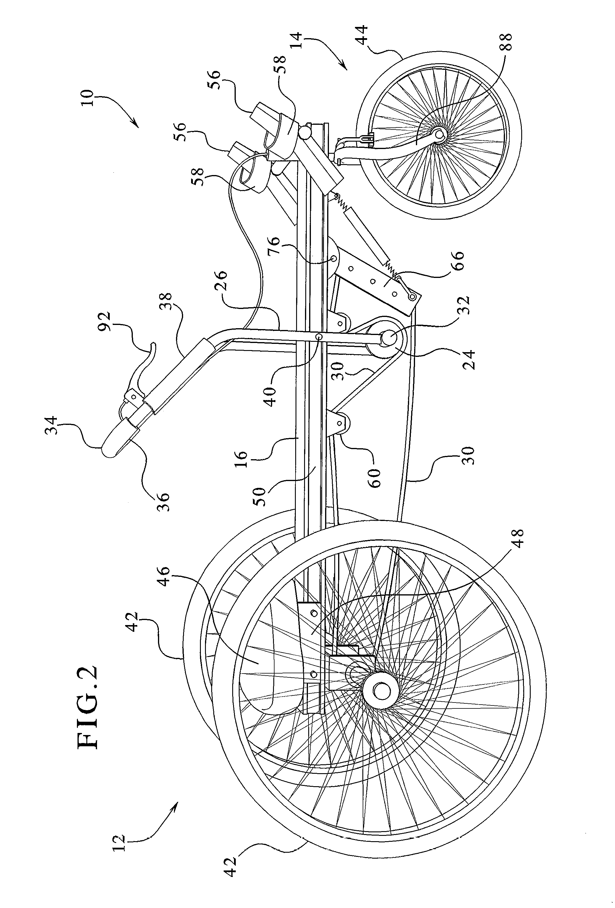 Steering mechanism and method for a manually powered vehicle