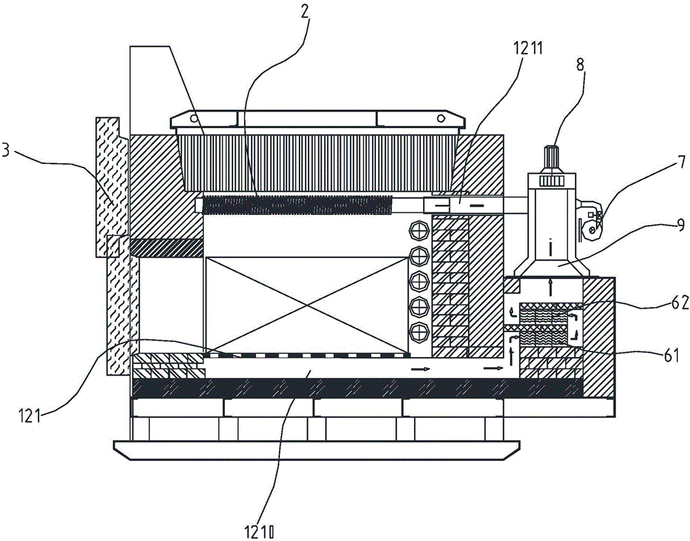 Chimney-free heat cycle heating furnace