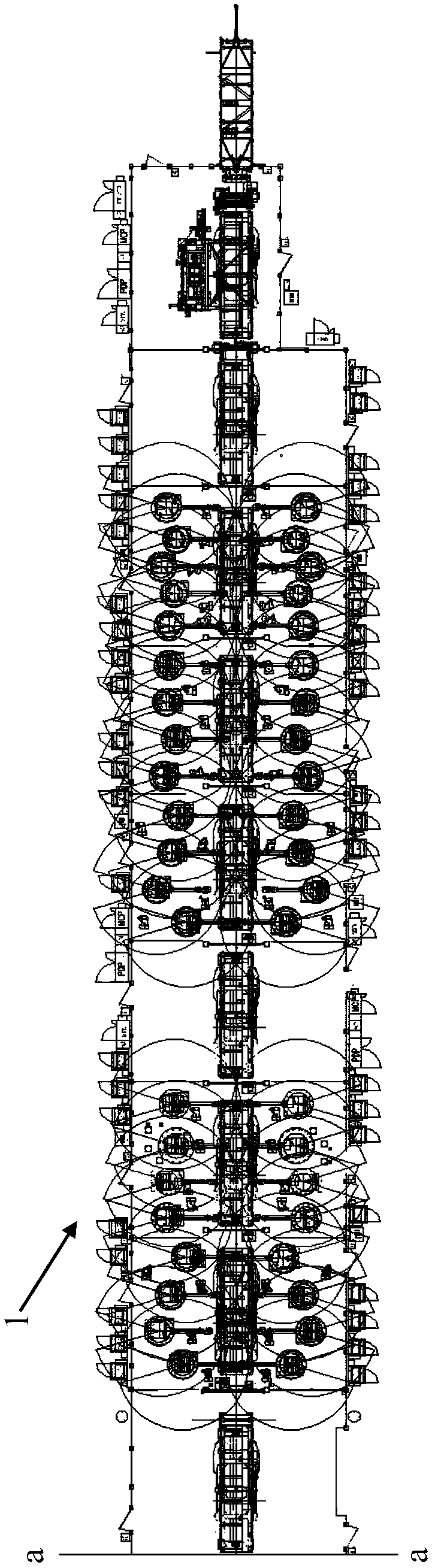 Body-in-white workshop line fast-travel mechanism and its interaction method