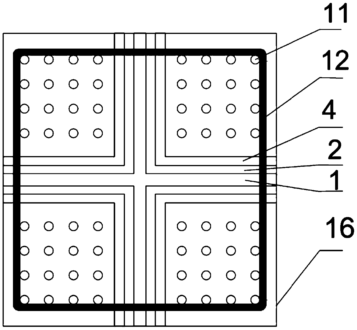 Self-resetting anti-seismic energy dissipation split column