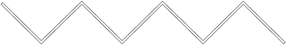 Shear wall with continuous zigzag tie bar structure