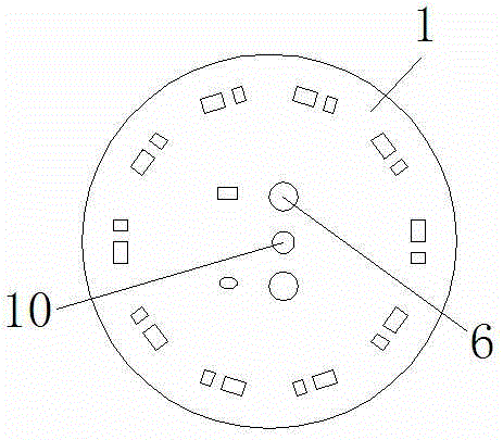 Substituted power line connecting structure for pins of discharge resistor for plastic coated aluminum LED (light-emitting diode) lamp