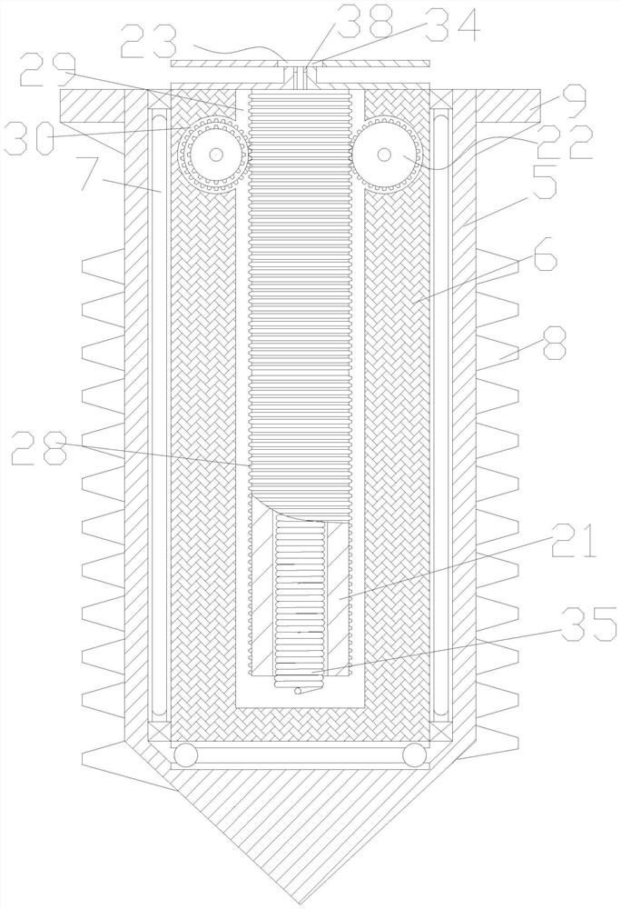 Self-adjusting line hanging device for hard soil construction