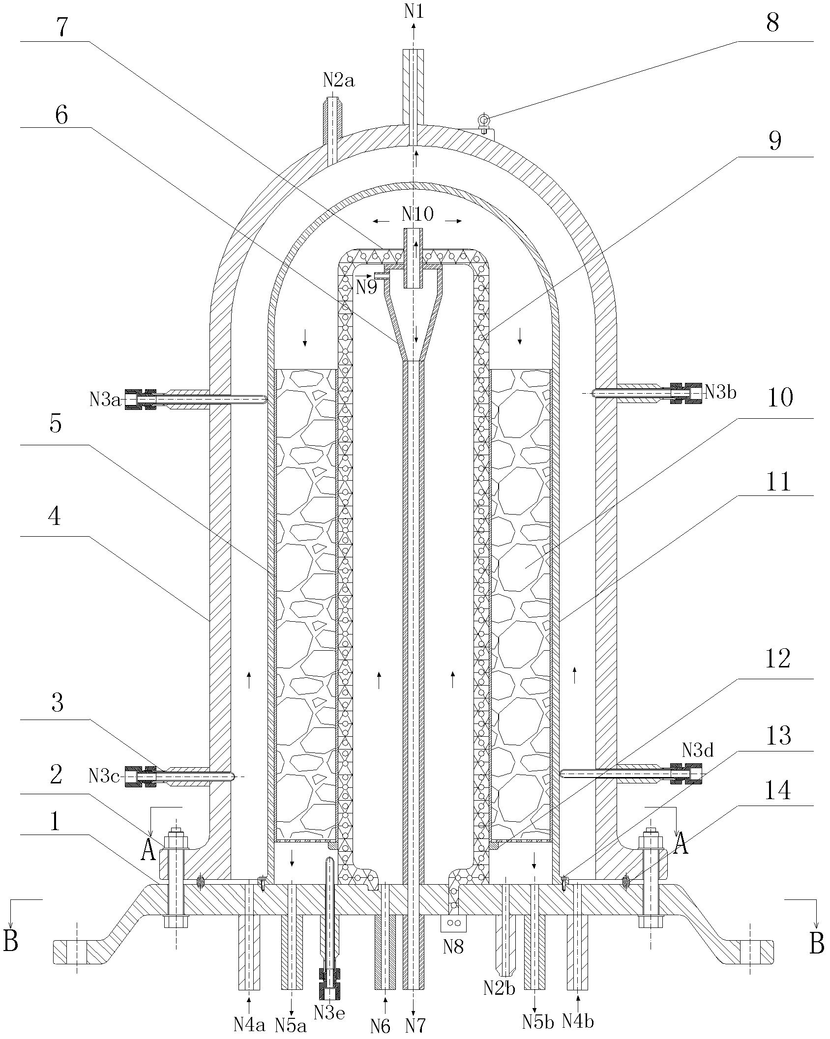 Supercritical water treatment reactor for organic wastes