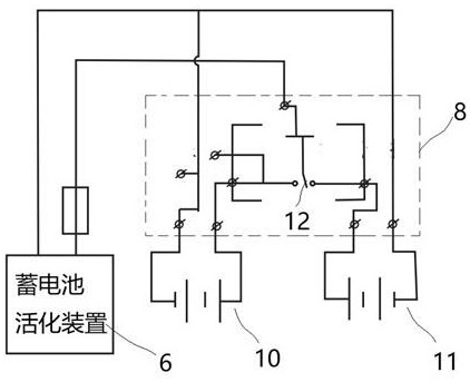 Remote control storage battery charging and discharging device