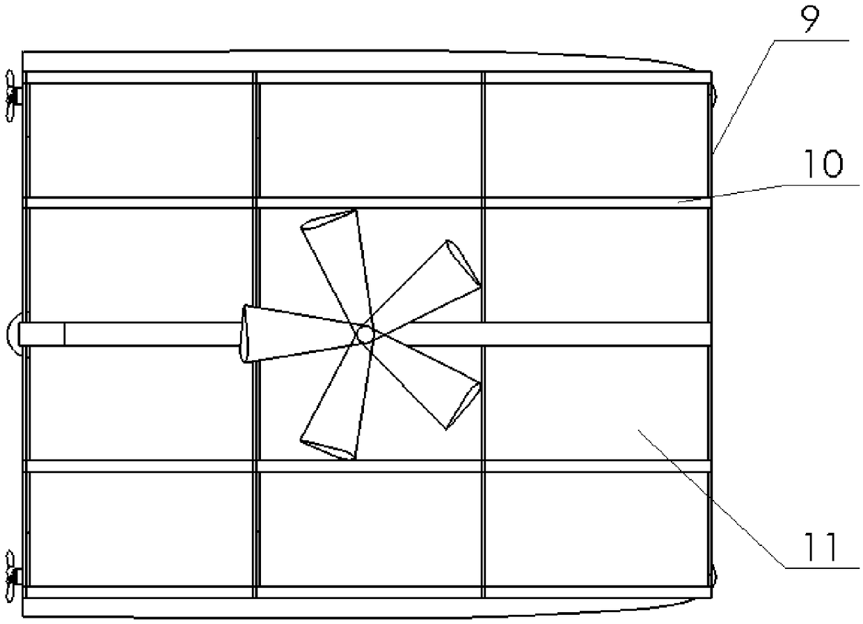 Wind driven straight-wing propeller remote control unmanned ship