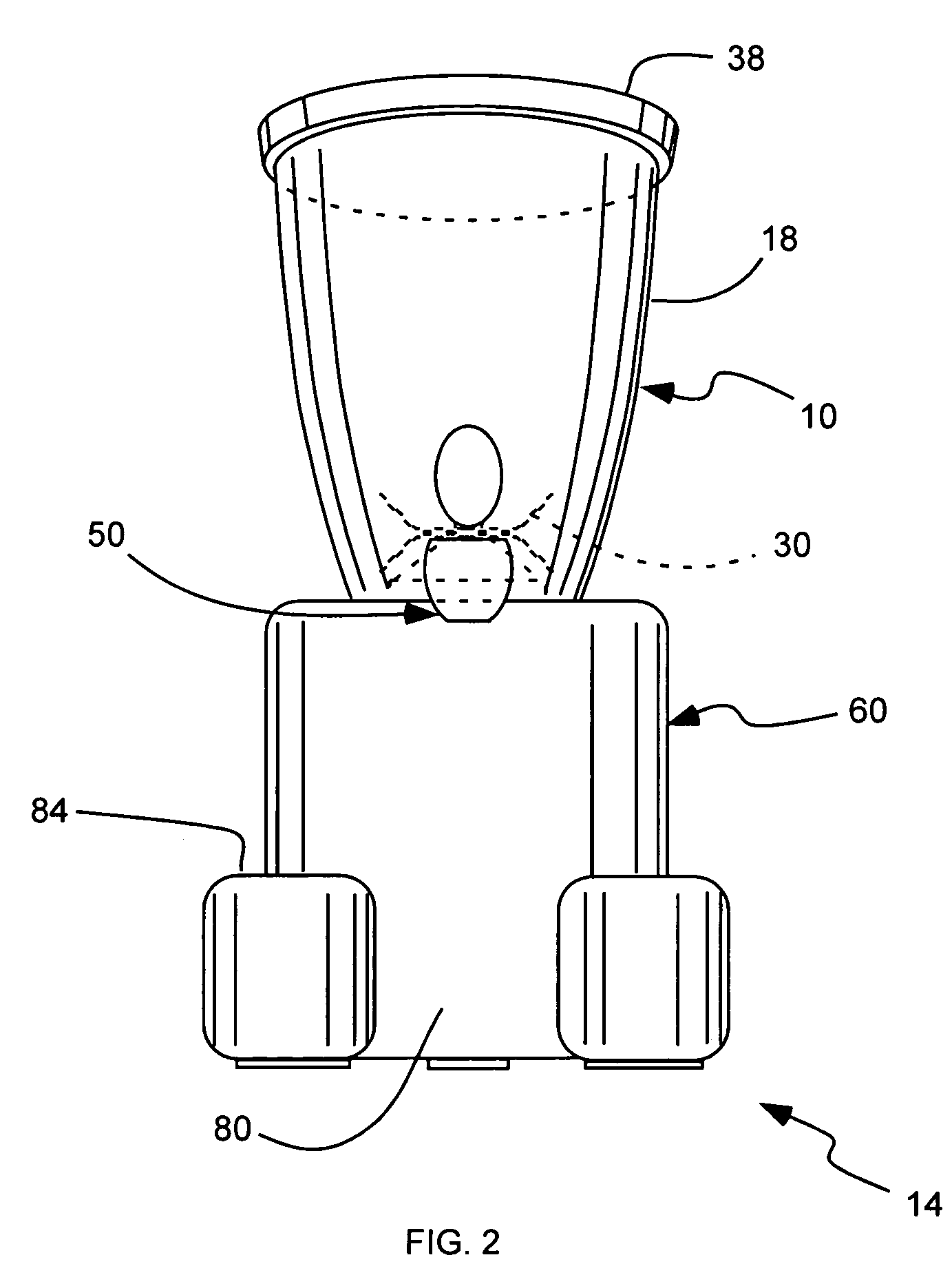 Off-axis goblet for food mixer