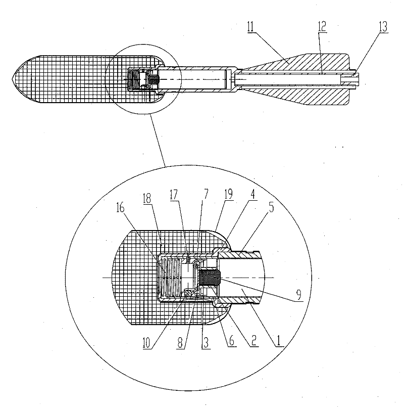 Whole-pneumatic air burst fire extinguishing bomb