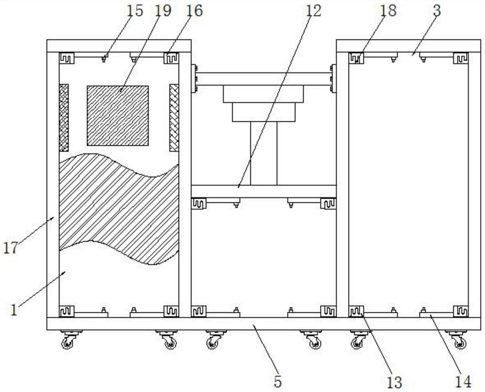 Hydrogen fuel cell stack test board convenient to disassemble and assemble