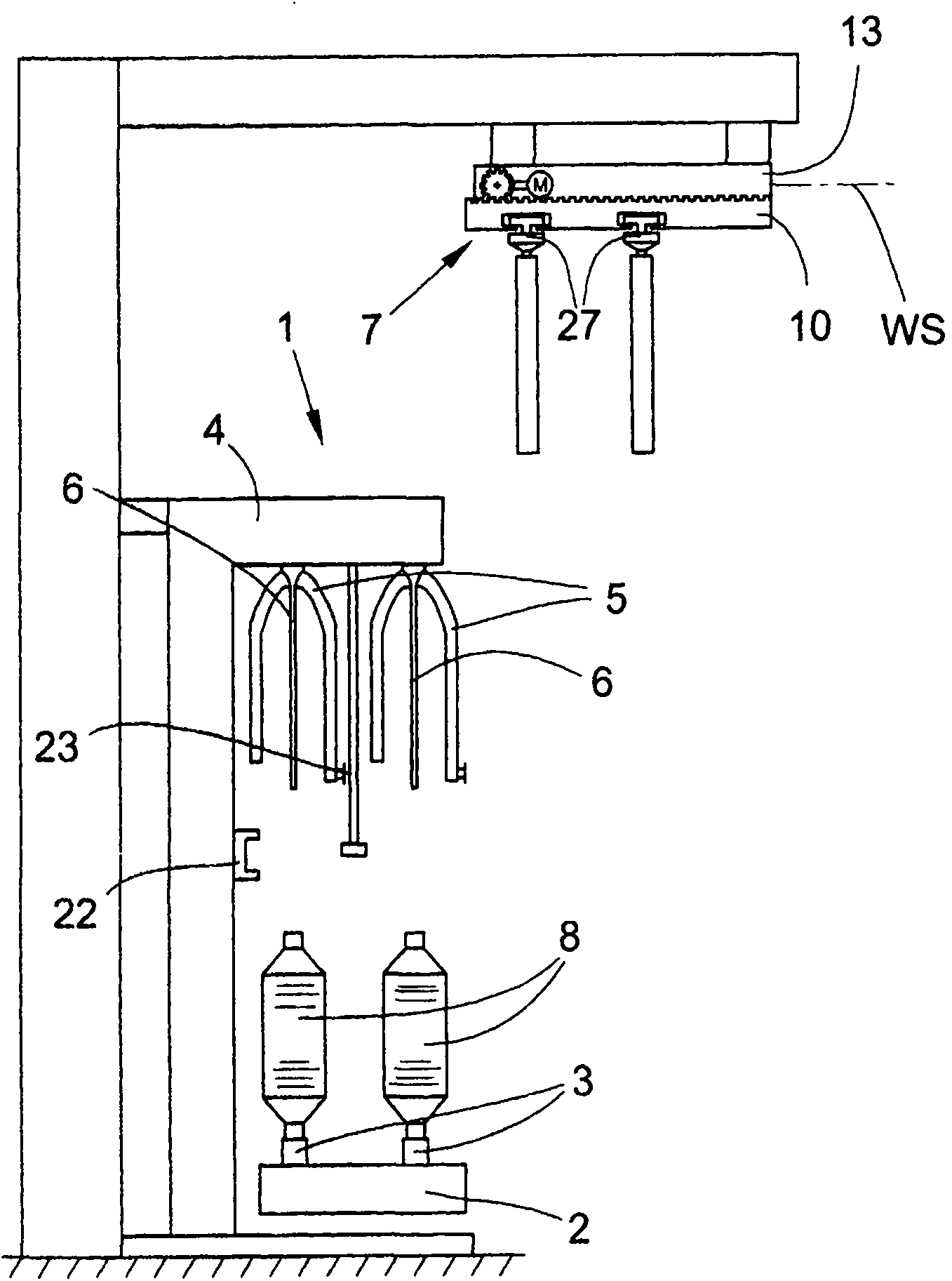 Reel change device for roving machine