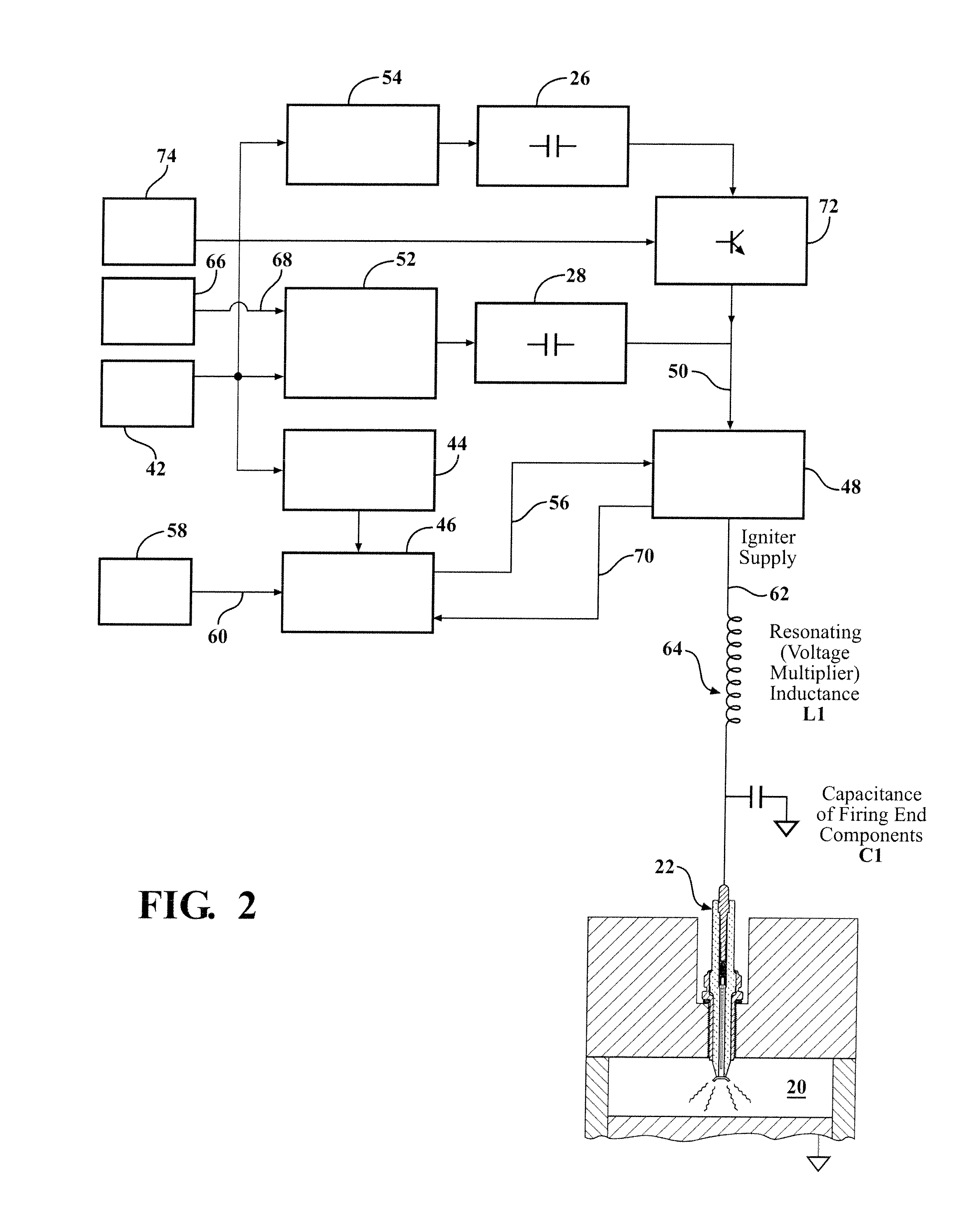 Corona ignition system having selective enhanced arc formation