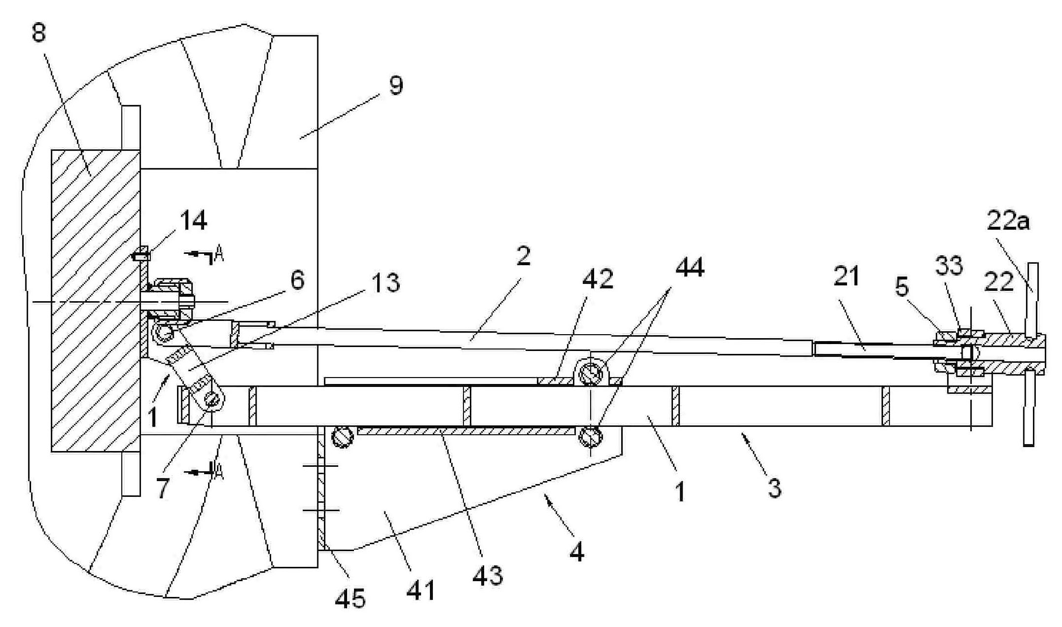 Assembly and disassembly device for elliptical manhole cover plate of pressure vessel