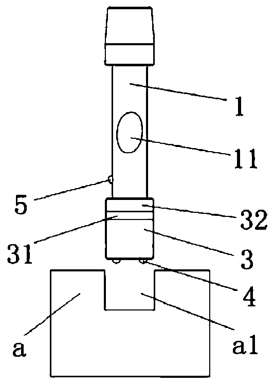 Graphite hole detection device