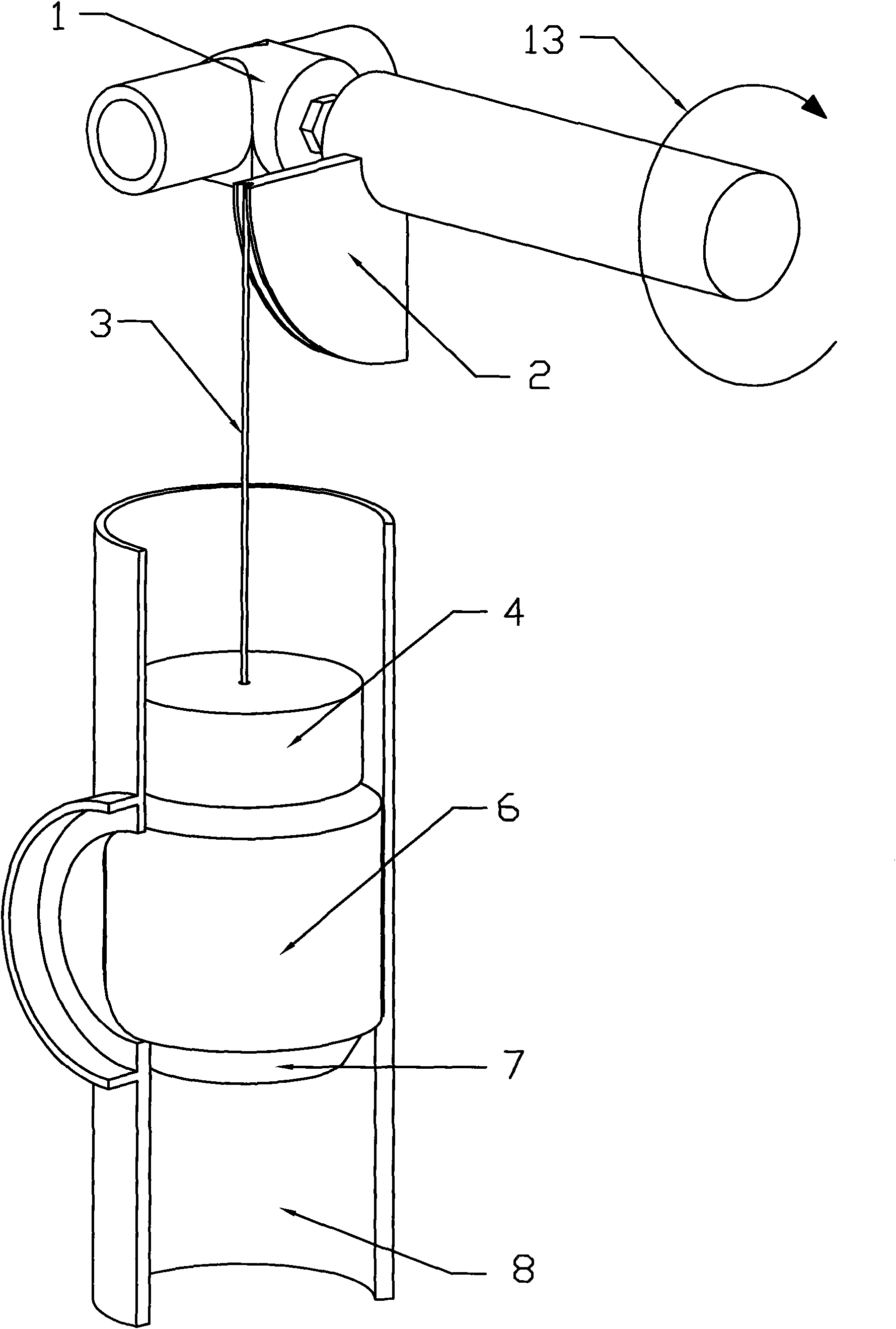 Blocking body for sewage outlet of squatting pan