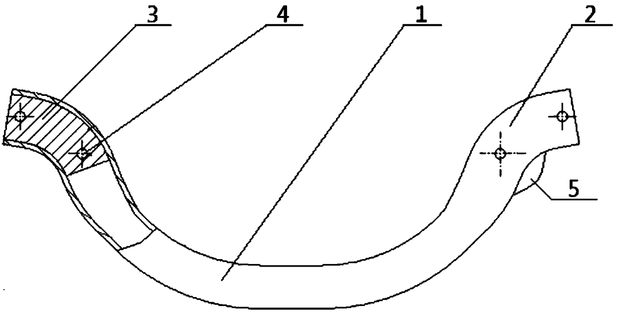 Arc-shaped beam connected with bottom of vehicle frame