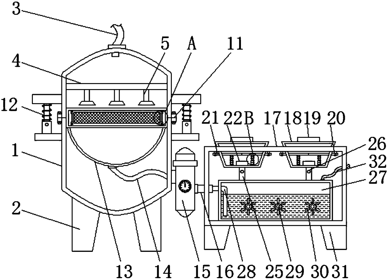 Energy-saving and environment-friendly waste gas purifying device and operation method thereof