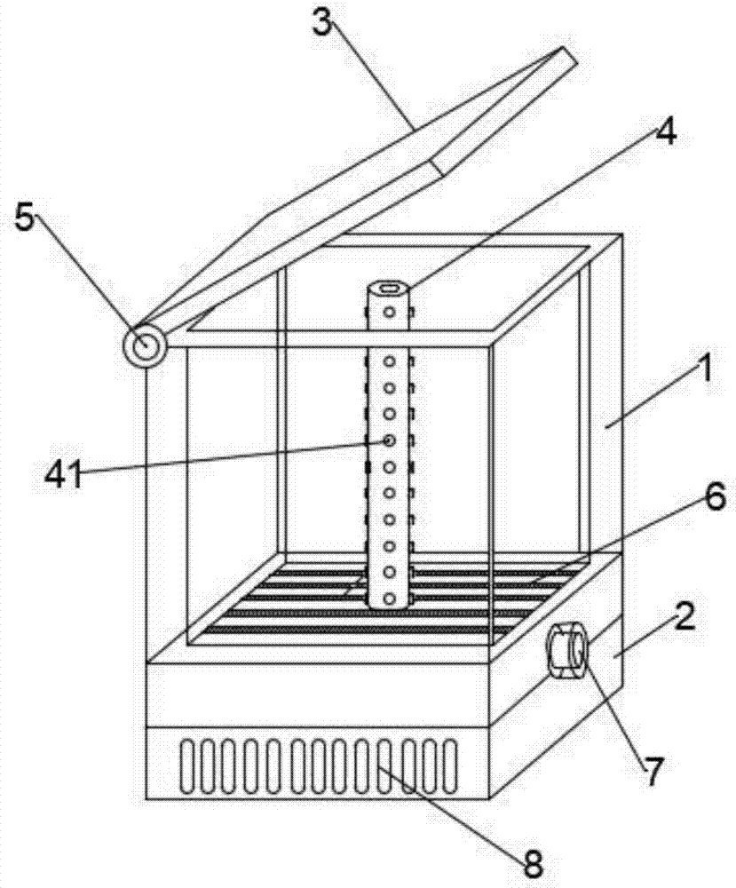 Wood floor paint-spraying device