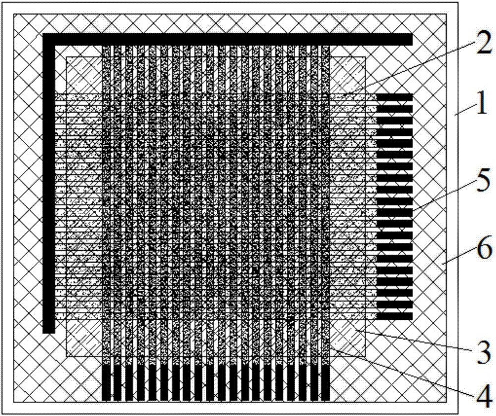 Stress, strain or temperature abnormal area monitoring sensing element and manufacturing method thereof