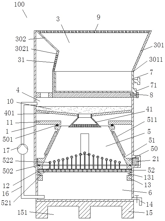 Rainwater purification equipment with separation and deposition function