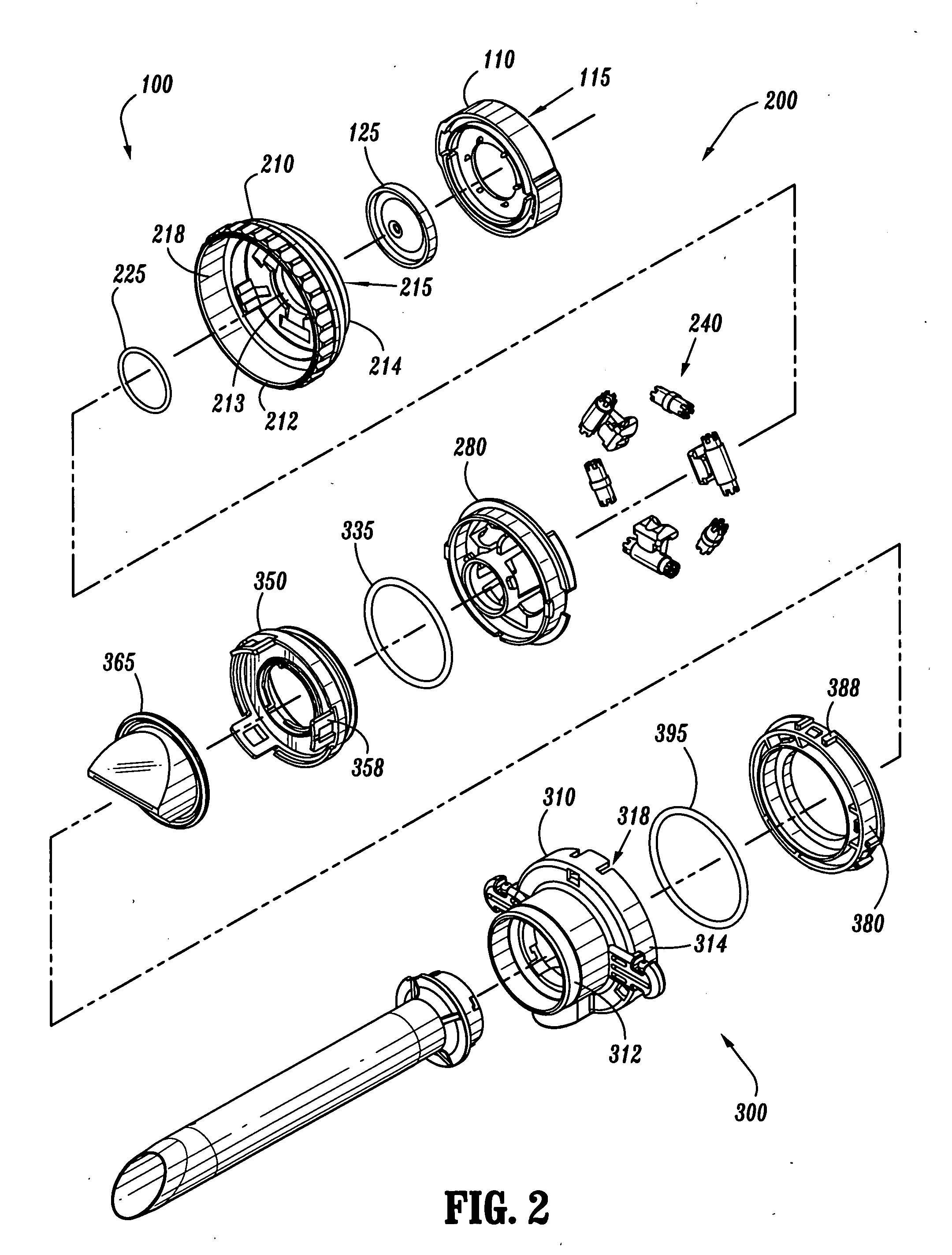 Valve assembly including diameter reduction structure for trocar