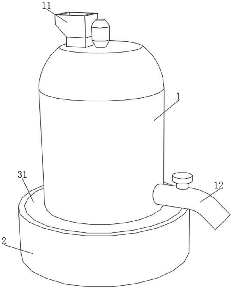 Raw material blending and stirring equipment for white spirit production