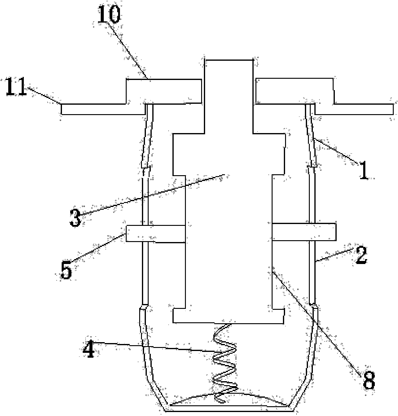 Contact element pair structure for electric connector