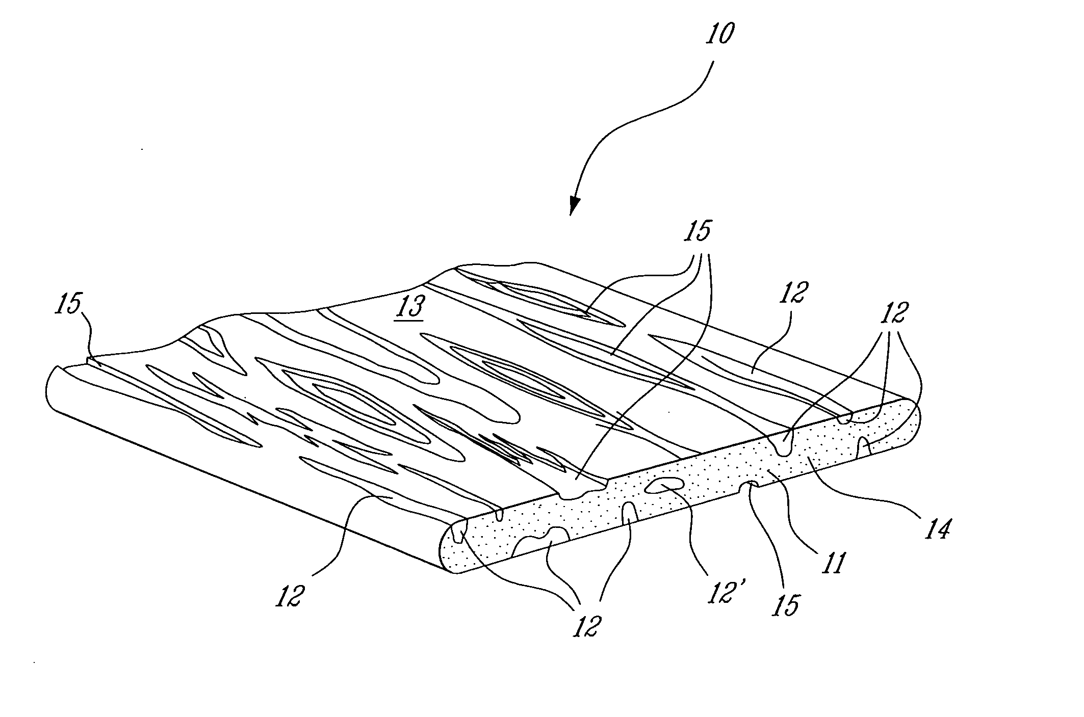 Extruded wood imitation component and process