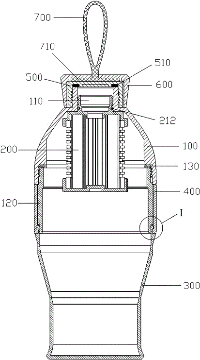 Portable water purifying bottle and using method thereof