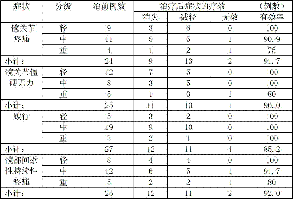 Traditional Chinese medicine composition for treating femoral head necrosis and preparation method thereof