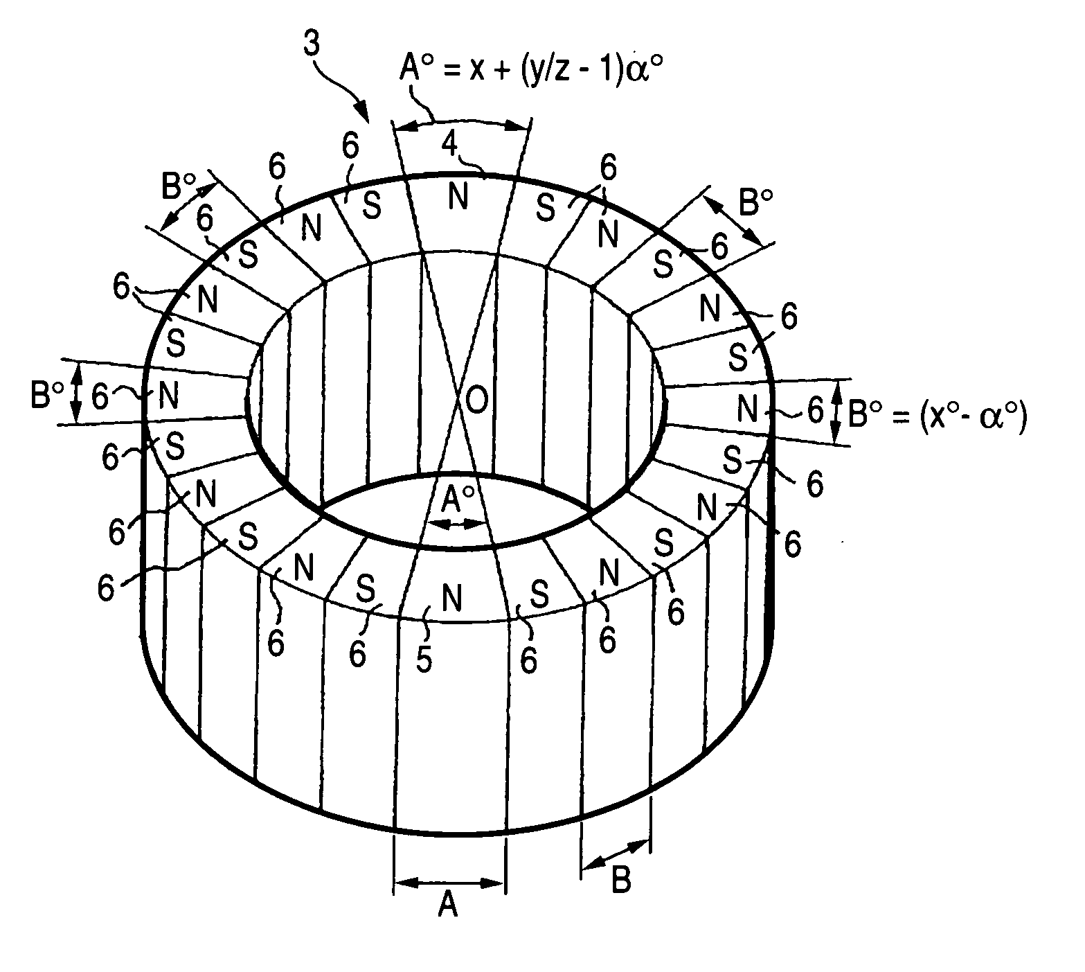 Magnetization pattern of rotor magnet for stepping motor