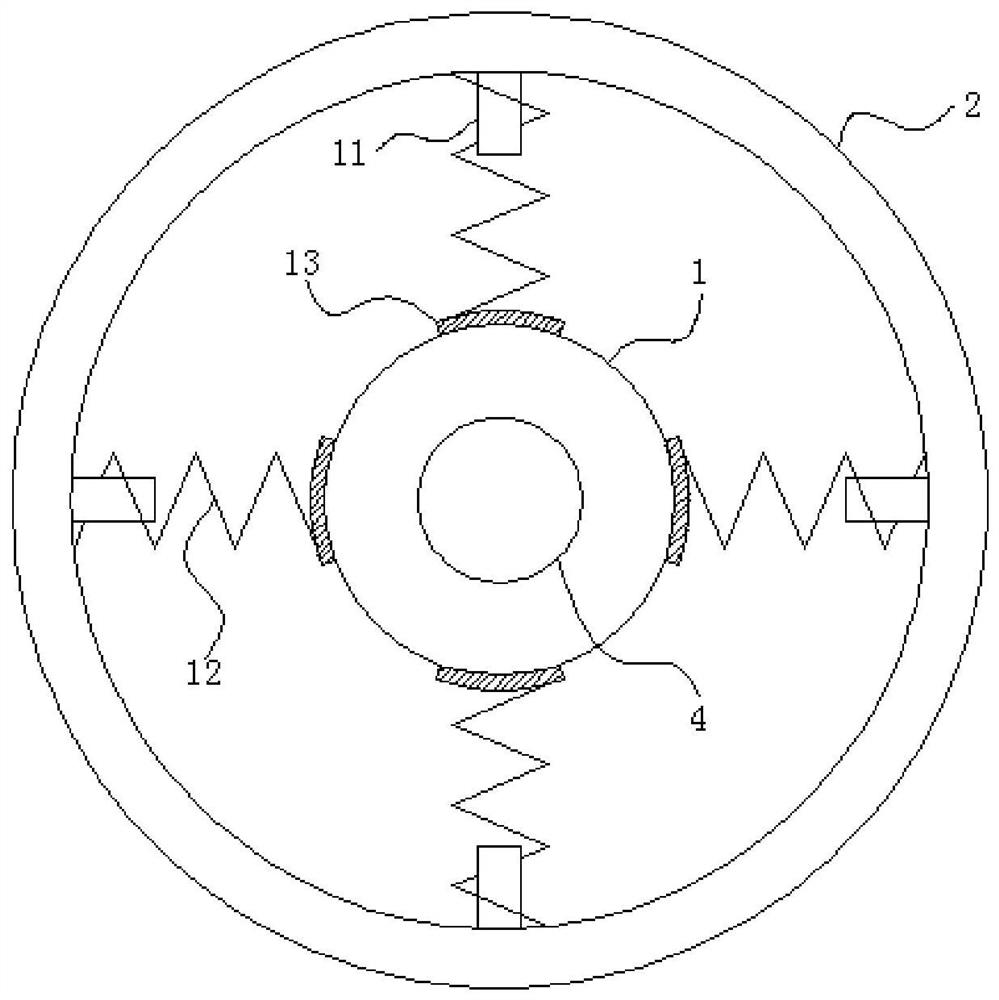 A thermal embossing roller shaft device with a spring clip