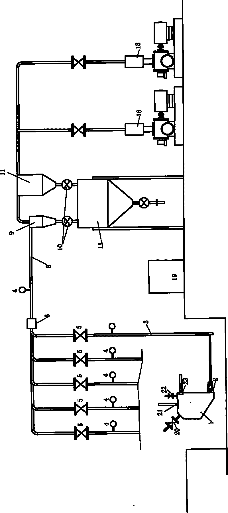 Stone coal negative-pressure conveying system