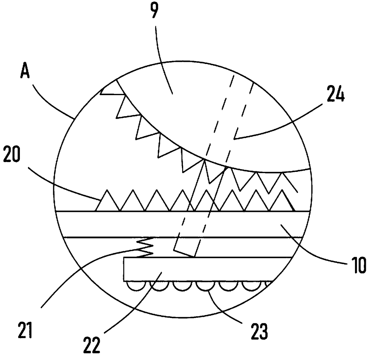 Garlic clove splitting device with screening function