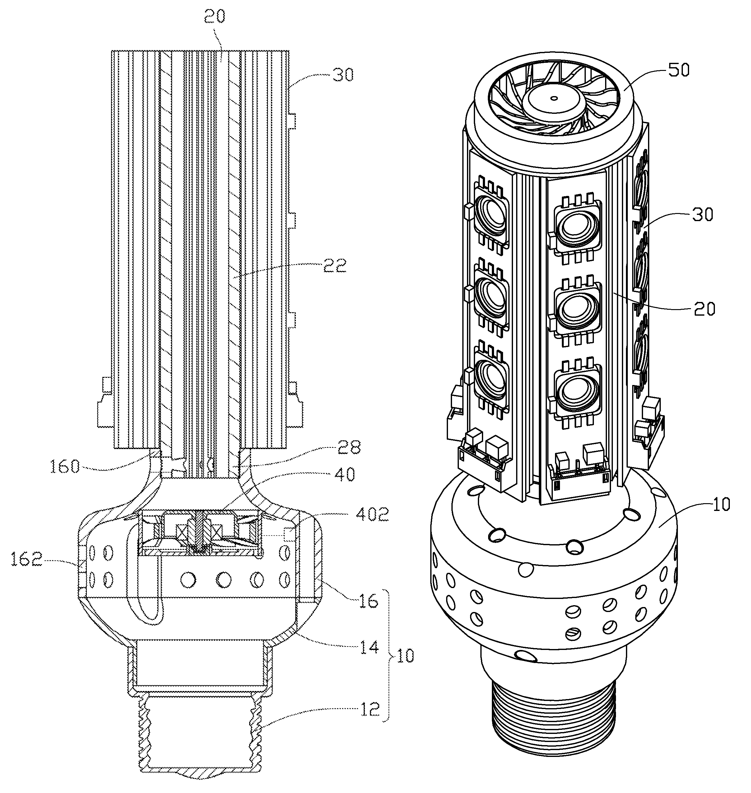 LED lamp having heat dissipation structure