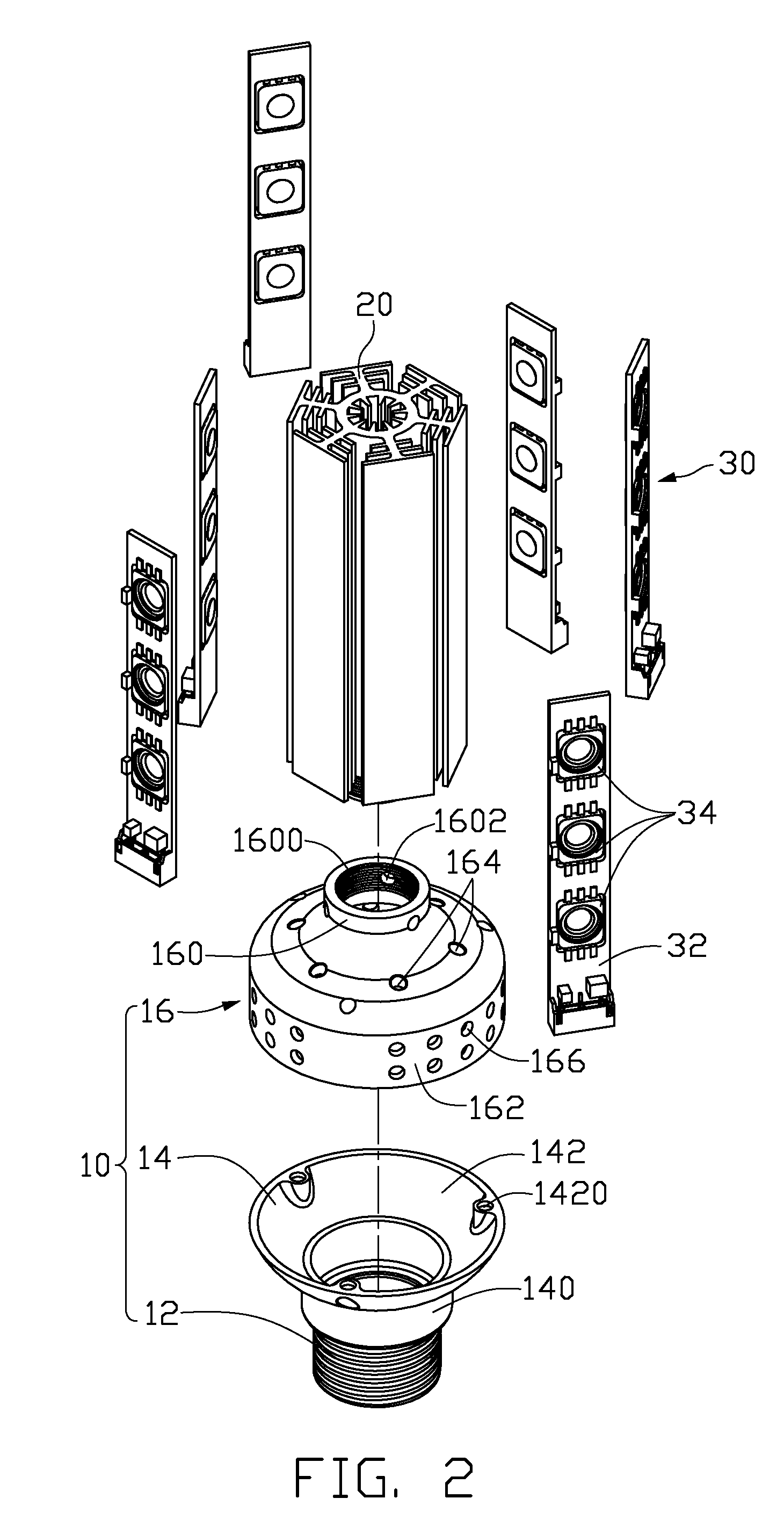 LED lamp having heat dissipation structure