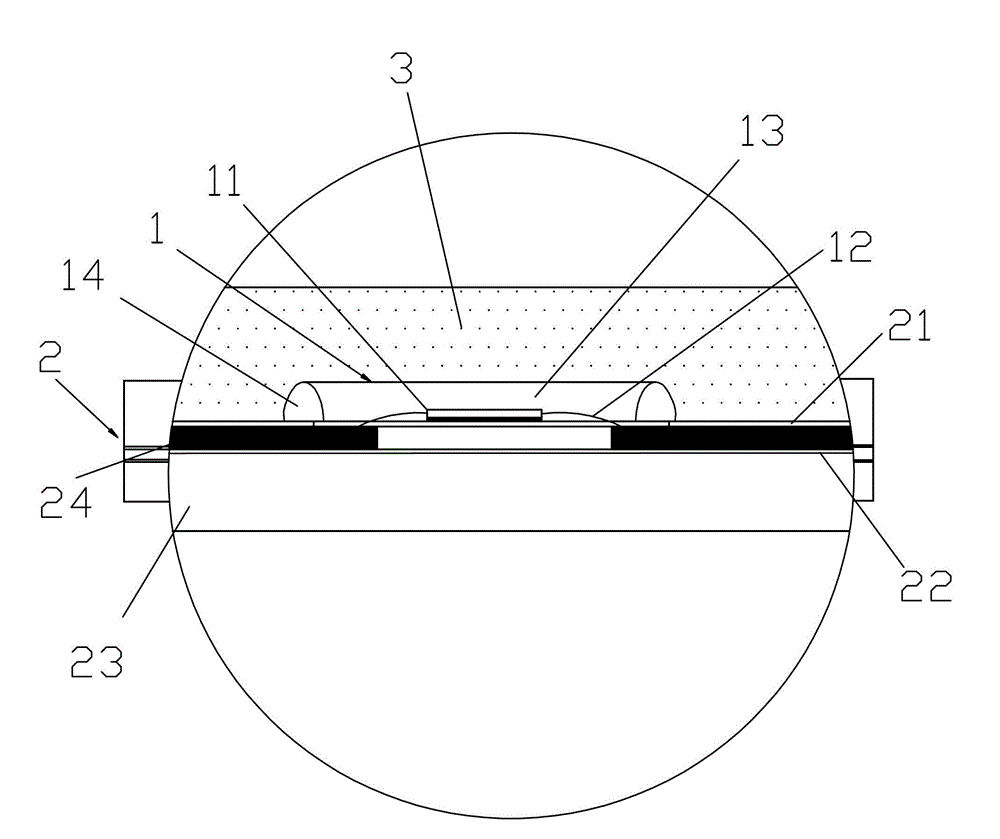 LED (light-emitting diode) daylight lamp packaging module