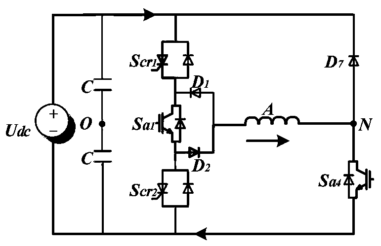 Thyristor-based magnetic field modulation switched reluctance motor driving system and control method