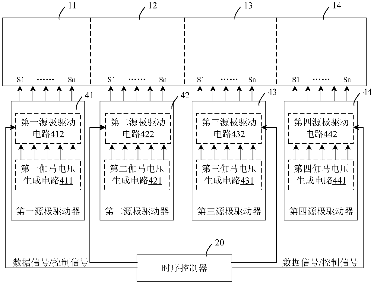 Driving circuit and display device for display panel