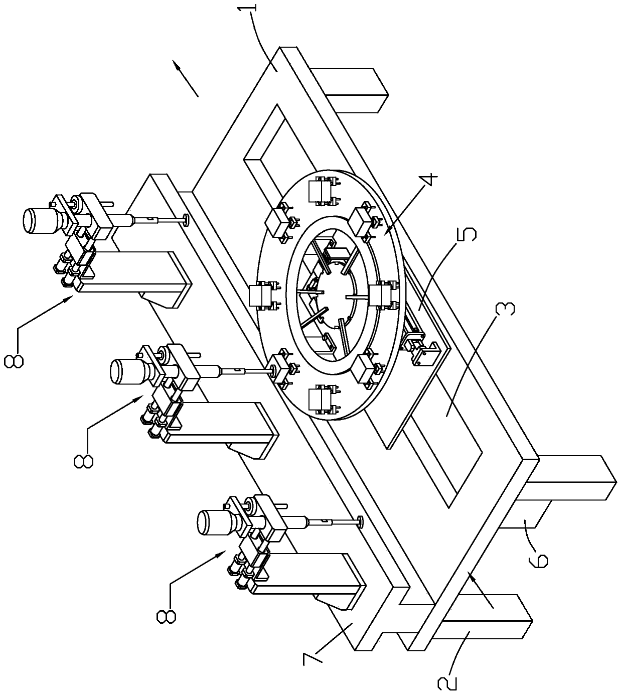 A polishing device for producing hardware accessories