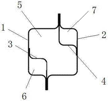 A three-cavity multi-layer welded front longitudinal beam