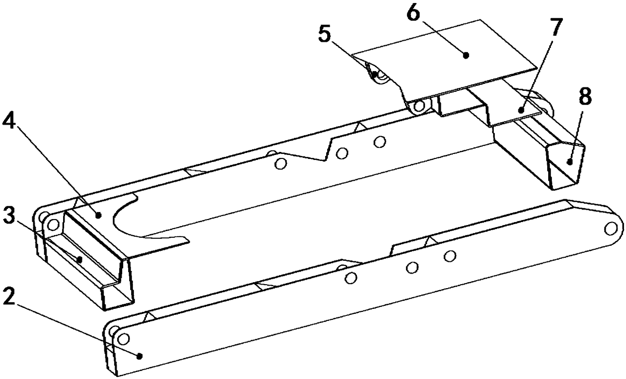 Overturn frame of bridge inspection vehicle and bridge inspection vehicle